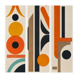 abstract wall art, geometric wall art, modern wall triptych