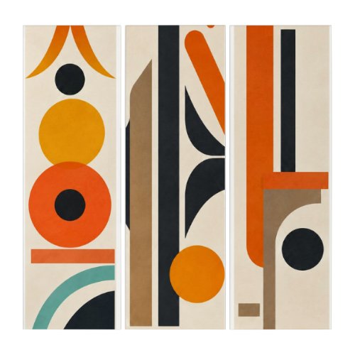 abstract wall art, geometric wall art, modern wall triptych