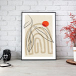 Abstract Wall Decor, Boho Canvas<br><div class="desc">The muted colors and minimalist design make this print the perfect addition to any modern,  boho,  or mid-century inspired decor. Printed on high-quality canvas or poster paper,  this print is sure to make a statement in any room.</div>