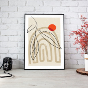 Abstract Wall Decor, Boho Canvas Print