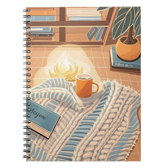 Abstract warm cozy Boho style Notebook (Front)
