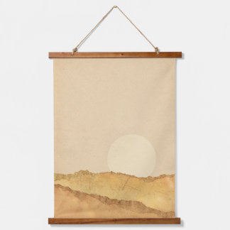 Abstract warm landscape hanging tapestry