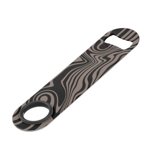 Abstract Warped Black  Brown Lines _ Customizable Bar Key