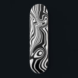 Abstract Warped Black & White Lines - Customizable Skateboard<br><div class="desc">Abstract Warped Black & White Lines - Customizable - Choose / add your favorite background colors !</div>