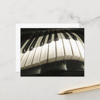 Abstract Warped Piano Keys Postcard