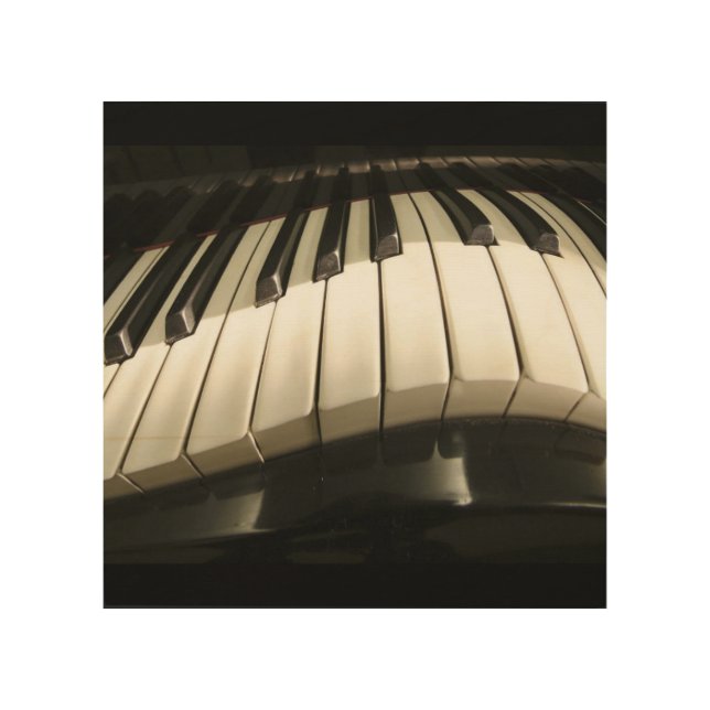 Abstract Warped Piano Keys Wood Wall Art (Front)