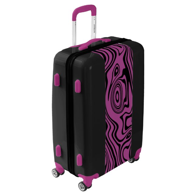 Abstract Warped Waves Luggage - Choose Colors (Rotated Left)