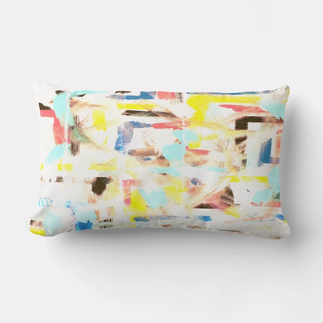 Abstract Washed Off Art Throw Pillow Cushion (Front)