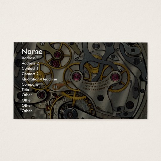 Abstract Watch gears Business Card