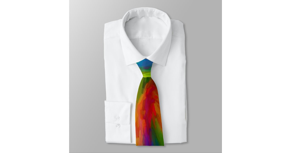 Abstract Water Colors Necktie | Zazzle