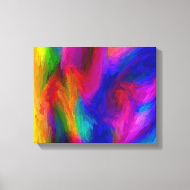 Abstract Water Colors Stretched Canvas Print (Front)