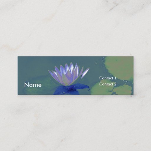 Customizable Abstract Water Lily Profile Card Business Card Template