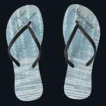 Abstract Water Mother of Groom Wedding Flip Flops<br><div class="desc">These personalized, comfortable Mother of the Groom Flip Flops are a simple, elegant, and chic gift for members of the Bridal Party - Bride, Bridesmaid, Maid of Honor ... They will add to the festivities of your wedding day, bachelorette party, or other celebration. Great by the beach! Easy to customize...</div>