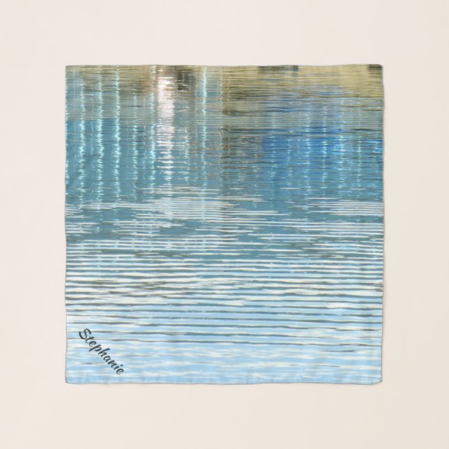 Abstract Water Reflection, Personalized with Name Scarf (Front)