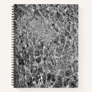 Abstract Water Ripples, Black & White Photo Notebook