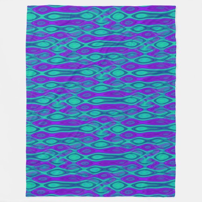 Abstract Water seamless pattern II + your ideas Fleece Blanket (Front)