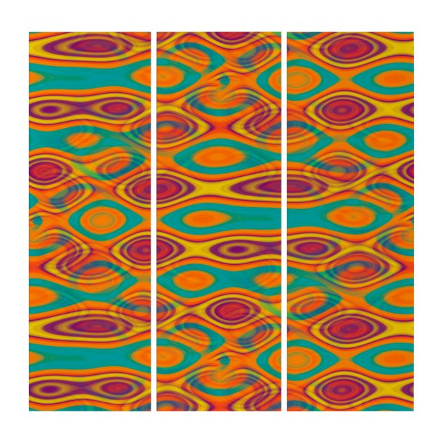 Abstract Water seamless pattern III + your ideas Triptych (Front)