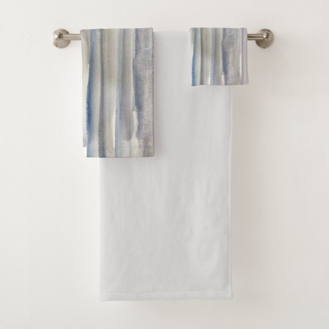 Abstract Water Stripe Art Bath Towel Set (Insitu)