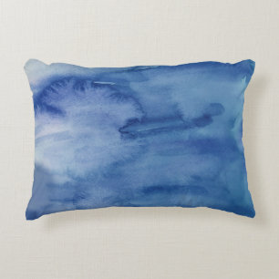 Abstract Water Texture Blue Beach Accent Pillow
