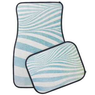Abstract water texture made by hand painted waterc car floor mat