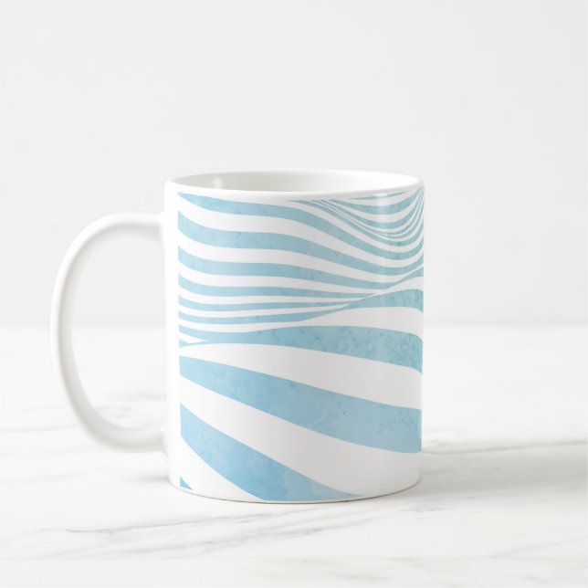Abstract water texture made by hand painted waterc coffee mug (Left)