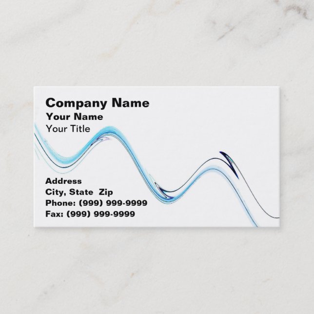Abstract Water Wave Business Card (Front)