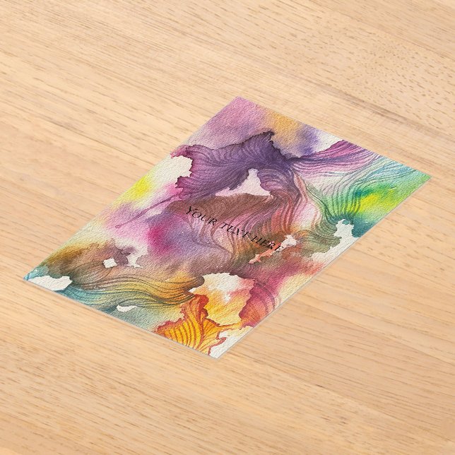  Abstract Watercolor  Acrylic Invitations (Laydown)