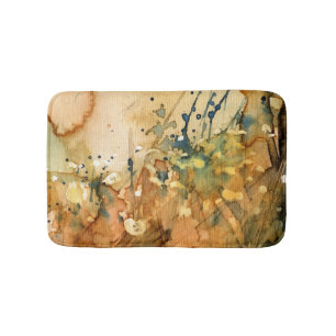Abstract watercolor and old background bathroom mat