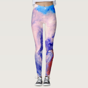 Abstract Watercolor Art Leggings