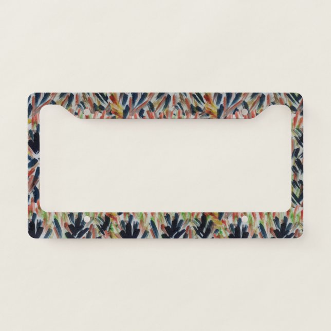 Abstract Watercolor Art License Plate Frame (Front)