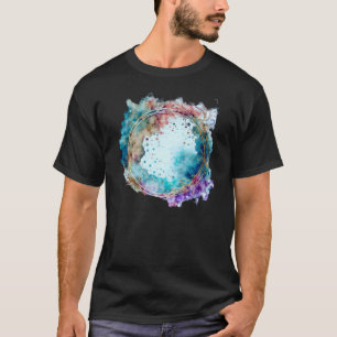 Abstract Watercolor Art Piece in Circular Frame T-Shirt