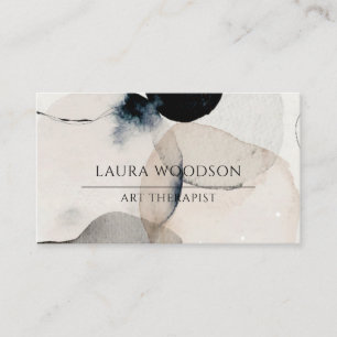 Abstract Watercolor Art Therapist Business Card