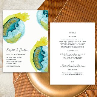 Abstract Watercolor Art Unique All in One Wedding