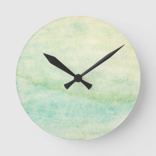 Abstract watercolor background 2 round clock
