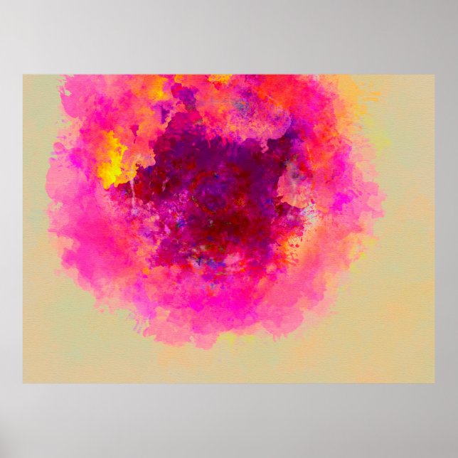 Abstract watercolor background. Colorful texture.  Poster (Front)