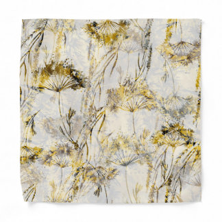 Abstract watercolor background: dandelion, juniper bandana