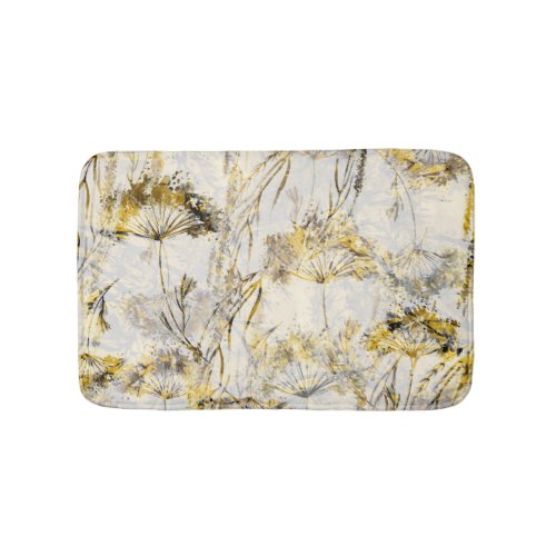 Abstract watercolor background dandelion juniper bath mat