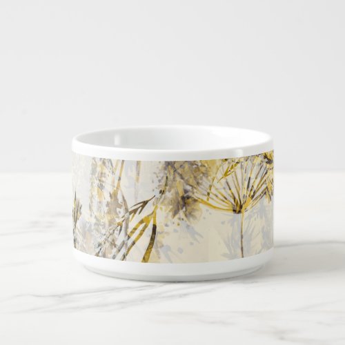 Abstract watercolor background dandelion juniper bowl