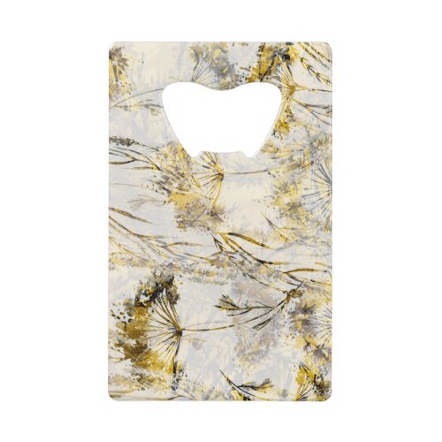 Abstract watercolor background dandelion juniper credit card bottle opener