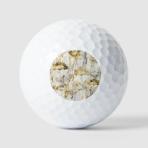 Abstract watercolor background dandelion juniper golf balls