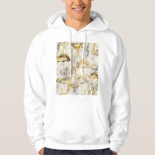 Abstract watercolor background dandelion juniper hoodie