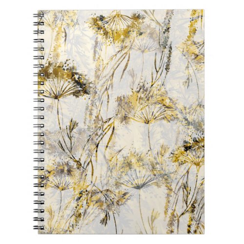 Abstract watercolor background dandelion juniper notebook
