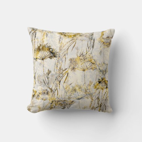 Abstract watercolor background dandelion juniper throw pillow