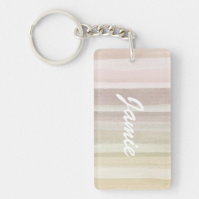 Abstract watercolor background keychain (Front)