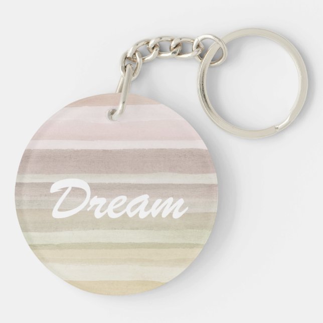 Abstract watercolor background keychain (Back)