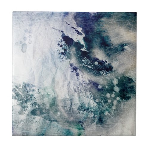 Abstract watercolor background on grunge paper 2 ceramic tile