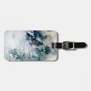 Abstract watercolor background on grunge paper 2 luggage tag