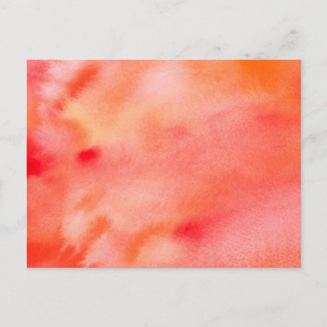 Abstract Watercolor Background - Orange Postcard (Front)