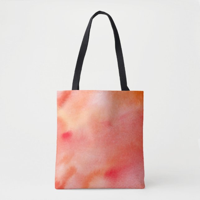 Abstract Watercolor Background - Orange Tote Bag (Front)
