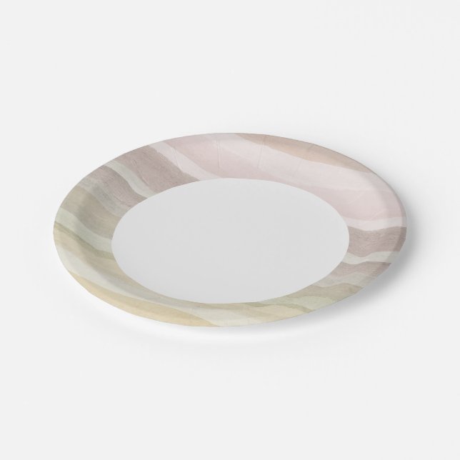 Abstract watercolor background paper plates (Angled)
